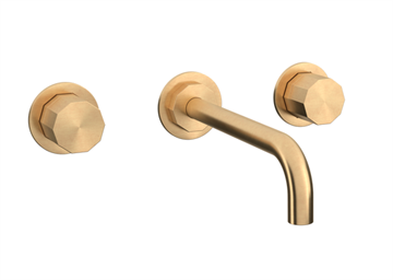 Toni Déca Indbygget 2-grebsarmatur, 200mm-tud i børstet massiv messing